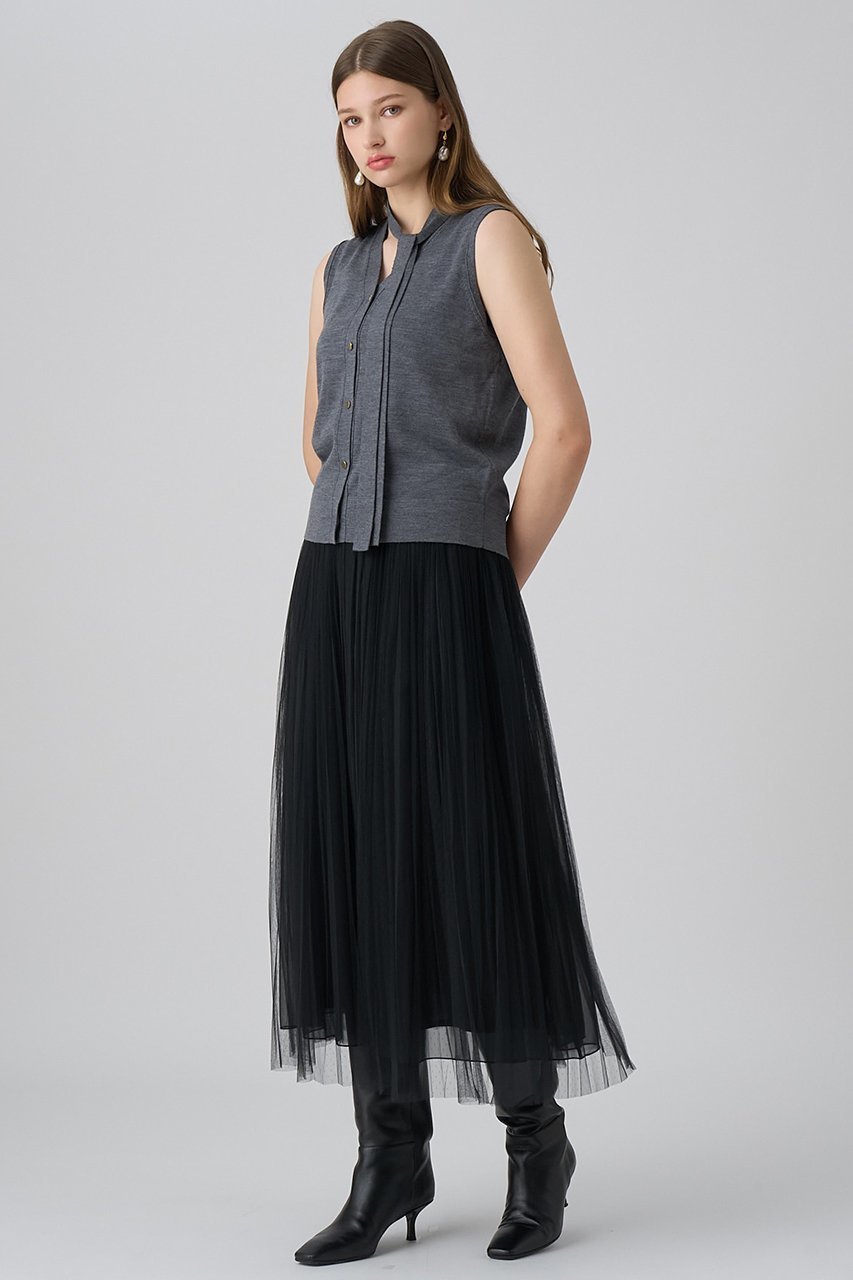 【アナイ/ANAYI】のドットチュールプリーツスカート 人気、トレンドファッション・服の通販 founy(ファニー) 　ファッション　Fashion　レディースファッション　Fashion for Women　スカート　Skirts　プリーツスカート / 上品フェミニンスタイル　Pleated Skirts　ロングスカート　Long Skirts / Maxi & Midi Skirts　2025年　2025　2025-2026秋冬・A/W　Autumn/Winter 2025–26 AW25–26　おすすめ　Recommended / Our Picks　なめらか　Smooth, Silky Texture　オーガンジー　Organza Fabric　シンプル　Simple, Minimal　ドット　Polka Dot, Dot Pattern　プリーツ　Pleats, Pleated　ロング　Long, Long-Length　エレガント 上品　Elegant　A/W・秋冬　Autumn/Winter　other-8|ID: prp329100004630865 ipo3291000000033313766