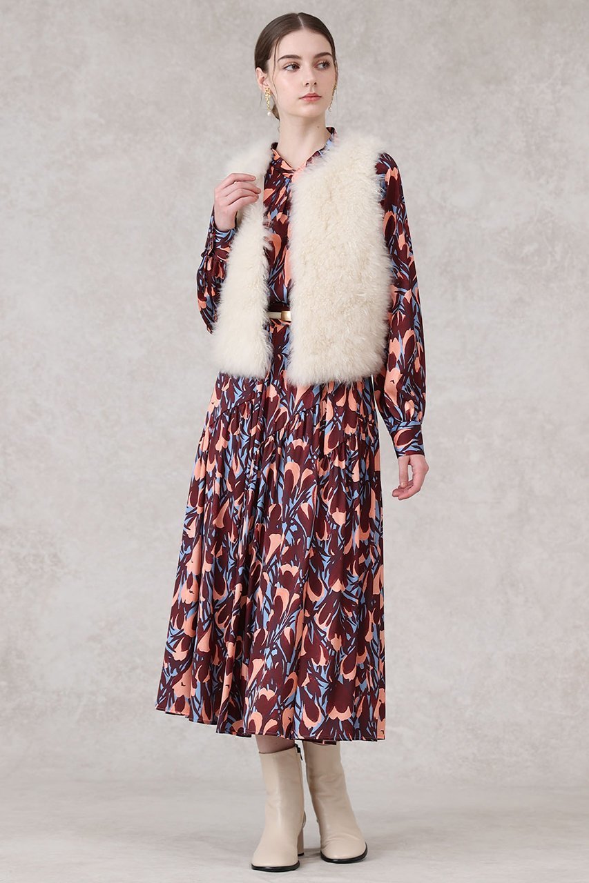 【アナイ/ANAYI】のペイントフラワープリントティアードスカート 人気、トレンドファッション・服の通販 founy(ファニー) 　ファッション　Fashion　レディースファッション　Fashion for Women　スカート　Skirts　ティアードスカート　Tiered Skirts　ロングスカート　Long Skirts / Maxi & Midi Skirts　2025年　2025　2025-2026秋冬・A/W　Autumn/Winter 2025–26 AW25–26　おすすめ　Recommended / Our Picks　サテン　Satin, Glossy Fabric　セットアップ　Set-Up, Coordinated Outfit　ティアード　Tiered, Tiered Style　ティアードスカート　Tiered Skirt, Flounced Skirt　プリント　Print, Printed Pattern　ロング　Long, Long-Length　A/W・秋冬　Autumn/Winter　other-7|ID: prp329100004630866 ipo3291000000033313775