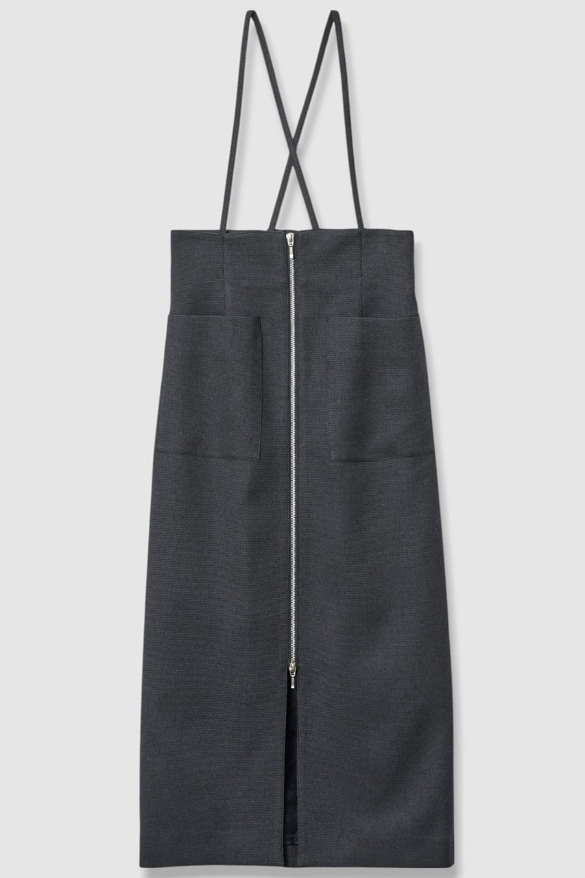 【アルアバイル/allureville】のメランジピンヘッドサススカート 人気、トレンドファッション・服の通販 founy(ファニー) 　ファッション　Fashion　レディースファッション　Fashion for Women　スカート　Skirts　ロングスカート　Long Skirts / Maxi & Midi Skirts　おすすめ　Recommended / Our Picks　サスペンダー　Suspenders, Braces　ジップ　Zip, Zipper　スリット　Slit, Slit Detail　ツイード　Twill, Twill Weave　トレンド　Trend, Trending Now　フロント　Front, Front Design　ロング　Long, Long-Length　秋　Autumn　 other-1|ID: prp329100004630868 ipo3291000000036377683