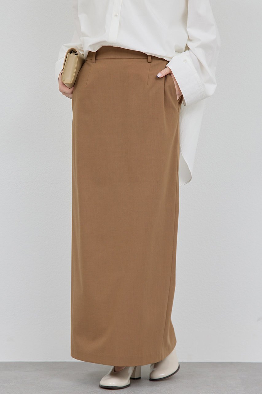 【ガリャルダガランテ/GALLARDAGALANTE】の梳毛タイトスカート インテリア・キッズ・メンズ・レディースファッション・服の通販 founy(ファニー) 　ファッション　Fashion　レディースファッション　Fashion for Women　スカート　Skirts　ロングスカート　Long Skirts / Maxi & Midi Skirts　おすすめ　Recommended / Our Picks　セットアップ　Set-Up, Coordinated Outfit　タイトスカート　Pencil Skirt, Tight Skirt　ベスト　Vest, Waistcoat　ロング　Long, Long-Length　ブラウン|ID: prp329100004630870 ipo3291000000035784108