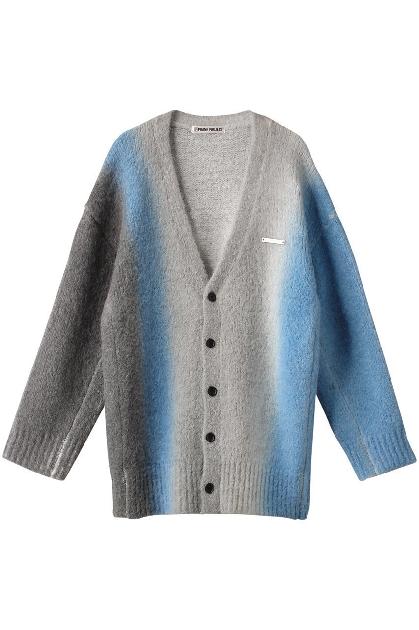 【プランク プロジェクト/PRANK PROJECT】の【UNISEX】グラデーションニットカーディガン/Gradation Knit Cardigan インテリア・キッズ・メンズ・レディースファッション・服の通販 founy(ファニー) 　ファッション　Fashion　レディースファッション　Fashion for Women　トップス・カットソー　Cut & Sew Tops　ニット　Knit Tops & Sweaters　カーディガン・羽織り　Layered Style Cardigans　キャミソール&ノースリーブ　Camisoles & Sleeveless Tops　シャツ・ブラウス・オフィスカジュアル　Elegant Blouses & Button-Ups　ロングTシャツ・Tシャツ　Longline T-Shirts & Tees　カットソー・ベーシックTシャツ　Cut-and-Sewn Tops / Stretch Tees & Basics　ユニセックス　Unisex, Genderless　おすすめ　Recommended / Our Picks　インナー　Innerwear　カーディガン　Cardigan, Knitwear　キャミソール　Camisole, Spaghetti Strap Top　グラデーション　Gradient, Ombre　コンパクト　Compact, Small Size　ジャケット　Jacket, Outerwear　ストライプ　Stripe, Striped Pattern　タンク　Tank Top, Sleeveless Top　BLU(ブルー)|ID: prp329100004630874 ipo3291000000033313981