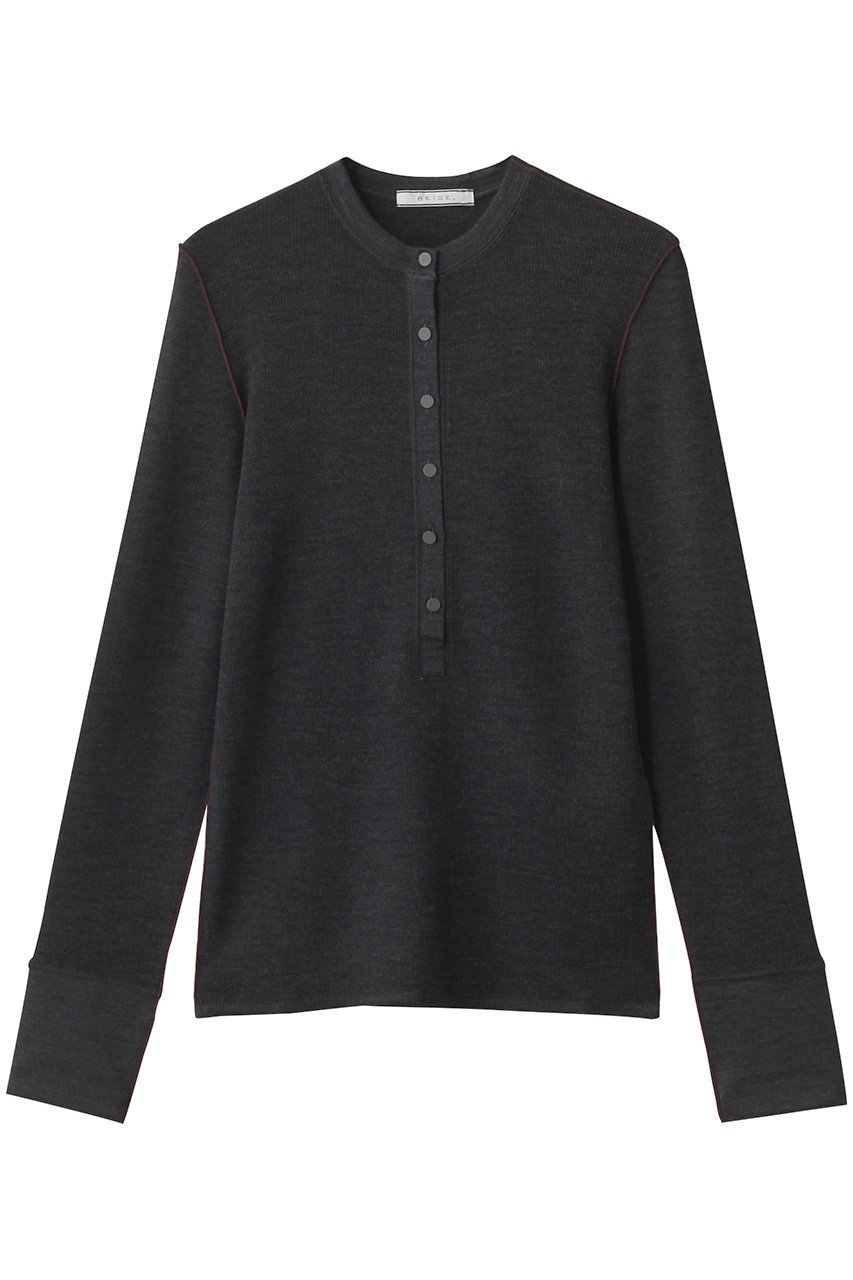 【ベイジ,/BEIGE,】のFORD(フォード)/ウール配色メローヘンリーネックカットソー 人気、トレンドファッション・服の通販 founy(ファニー) ファッション Fashion レディースファッション Fashion for Women トップス・カットソー Cut & Sew Tops シャツ・ブラウス・オフィスカジュアル Elegant Blouses & Button-Ups ロングTシャツ・Tシャツ Longline T-Shirts & Tees カットソー・ベーシックTシャツ Cut-and-Sewn Tops / Stretch Tees & Basics インナー Innerwear ジャケット Jacket, Outerwear スリーブ Sleeve, Long Sleeve / Short Sleeve ロング Long, Long-Length other-1|ID: prp329100004631599 ipo3291000000033429028