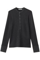 【ベイジ,/BEIGE,】のFORD(フォード)/ウール配色メローヘンリーネックカットソー Charcoal|ID: prp329100004631599 ipo3291000000033429029
