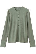 【ベイジ,/BEIGE,】のFORD(フォード)/ウール配色メローヘンリーネックカットソー Sage|ID: prp329100004631599 ipo3291000000033429031