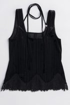 【メゾンスペシャル/MAISON SPECIAL】のHem Lace Velvet Tank Top/ヘムレースベロアタンクトップ BLK(ブラック)|ID: prp329100004631601 ipo3291000000033328086