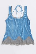 【メゾンスペシャル/MAISON SPECIAL】のHem Lace Velvet Tank Top/ヘムレースベロアタンクトップ BLU(ブルー)|ID: prp329100004631601 ipo3291000000033328088