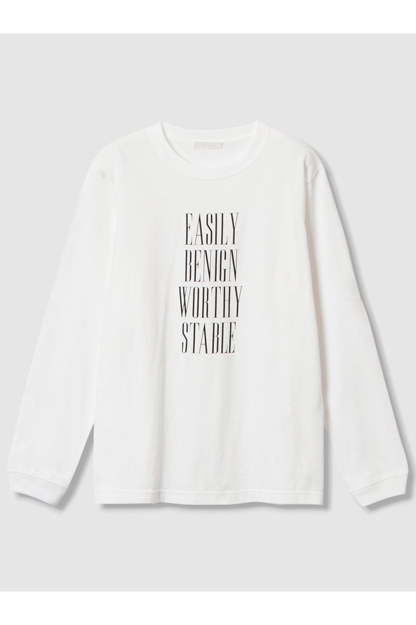 【アルアバイル/allureville】のフロッキーナローフォントロゴロンT インテリア・キッズ・メンズ・レディースファッション・服の通販 founy(ファニー) 　ファッション　Fashion　レディースファッション　Fashion for Women　トップス・カットソー　Cut & Sew Tops　シャツ・ブラウス・オフィスカジュアル　Elegant Blouses & Button-Ups　ロングTシャツ・Tシャツ　Longline T-Shirts & Tees　カットソー・ベーシックTシャツ　Cut-and-Sewn Tops / Stretch Tees & Basics　2025年　2025　2025-2026秋冬・A/W　Autumn/Winter 2025–26 AW25–26　おすすめ　Recommended / Our Picks　インナー　Innerwear　カーディガン　Cardigan, Knitwear　ジャケット　Jacket, Outerwear　スリーブ　Sleeve, Long Sleeve / Short Sleeve　トレンド　Trend, Trending Now　フロント　Front, Front Design　ベーシック　Basic, Essential　ロング　Long, Long-Length　A/W・秋冬　Autumn/Winter　オフホワイト|ID: prp329100004631602 ipo3291000000033328094