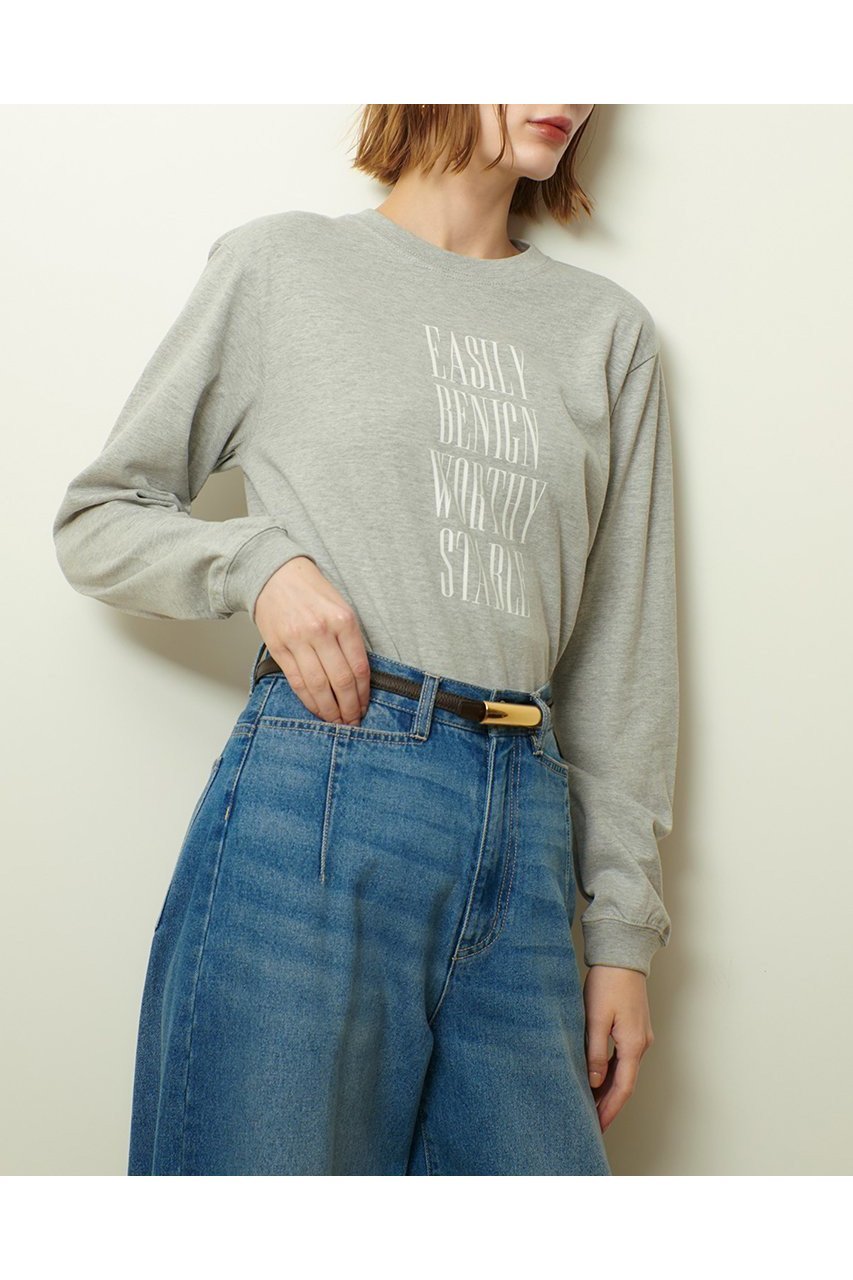 【アルアバイル/allureville】のフロッキーナローフォントロゴロンT 人気、トレンドファッション・服の通販 founy(ファニー) 　ファッション　Fashion　レディースファッション　Fashion for Women　トップス・カットソー　Cut & Sew Tops　シャツ・ブラウス・オフィスカジュアル　Elegant Blouses & Button-Ups　ロングTシャツ・Tシャツ　Longline T-Shirts & Tees　カットソー・ベーシックTシャツ　Cut-and-Sewn Tops / Stretch Tees & Basics　2025年　2025　2025-2026秋冬・A/W　Autumn/Winter 2025–26 AW25–26　おすすめ　Recommended / Our Picks　インナー　Innerwear　カーディガン　Cardigan, Knitwear　ジャケット　Jacket, Outerwear　スリーブ　Sleeve, Long Sleeve / Short Sleeve　トレンド　Trend, Trending Now　フロント　Front, Front Design　ベーシック　Basic, Essential　ロング　Long, Long-Length　A/W・秋冬　Autumn/Winter　other-6|ID: prp329100004631602 ipo3291000000033328104