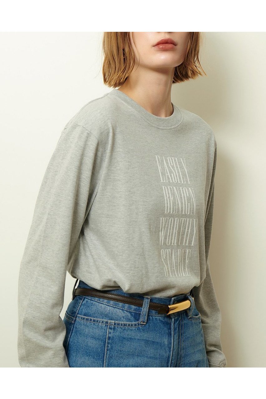 【アルアバイル/allureville】のフロッキーナローフォントロゴロンT 人気、トレンドファッション・服の通販 founy(ファニー) 　ファッション　Fashion　レディースファッション　Fashion for Women　トップス・カットソー　Cut & Sew Tops　シャツ・ブラウス・オフィスカジュアル　Elegant Blouses & Button-Ups　ロングTシャツ・Tシャツ　Longline T-Shirts & Tees　カットソー・ベーシックTシャツ　Cut-and-Sewn Tops / Stretch Tees & Basics　2025年　2025　2025-2026秋冬・A/W　Autumn/Winter 2025–26 AW25–26　おすすめ　Recommended / Our Picks　インナー　Innerwear　カーディガン　Cardigan, Knitwear　ジャケット　Jacket, Outerwear　スリーブ　Sleeve, Long Sleeve / Short Sleeve　トレンド　Trend, Trending Now　フロント　Front, Front Design　ベーシック　Basic, Essential　ロング　Long, Long-Length　A/W・秋冬　Autumn/Winter　other-7|ID: prp329100004631602 ipo3291000000033328105