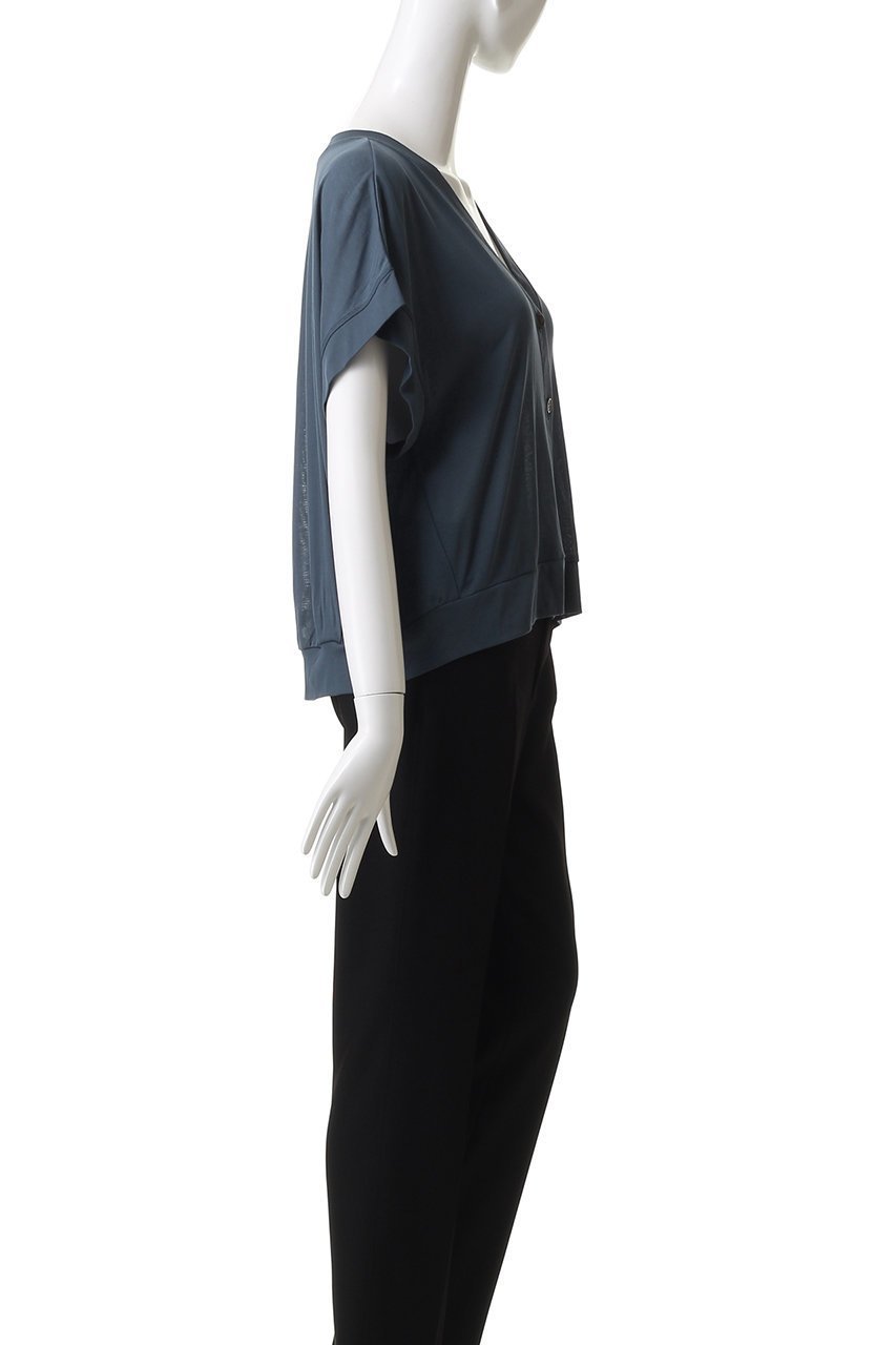 【プレインピープル/PLAIN PEOPLE】のガス強撚フライス半袖カーディガン 人気、トレンドファッション・服の通販 founy(ファニー) 　ファッション　Fashion　レディースファッション　Fashion for Women　トップス・カットソー　Cut & Sew Tops　カーディガン・羽織り　Layered Style Cardigans　シャツ・ブラウス・オフィスカジュアル　Elegant Blouses & Button-Ups　ロングTシャツ・Tシャツ　Longline T-Shirts & Tees　カットソー・ベーシックTシャツ　Cut-and-Sewn Tops / Stretch Tees & Basics　2025年　2025　2025-2026秋冬・A/W　Autumn/Winter 2025–26 AW25–26　カーディガン　Cardigan, Knitwear　デコルテ　Décolleté, Neckline　エレガント 上品　Elegant　半袖　Short Sleeve, Half Sleeve　A/W・秋冬　Autumn/Winter　other-3|ID: prp329100004631603 ipo3291000000033328115