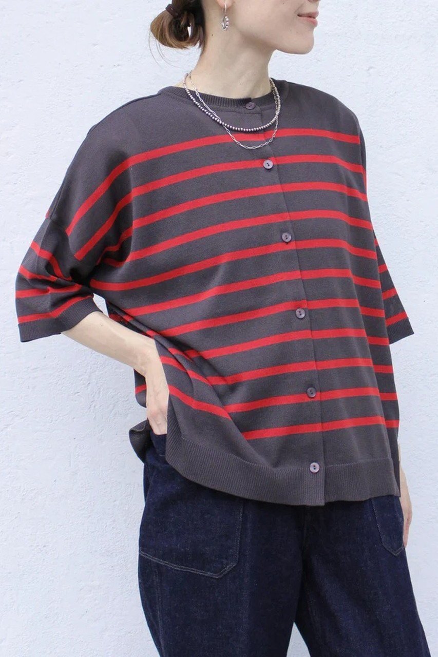 【レリル/lelill】のワイドボーダーカーデ6分袖 人気、トレンドファッション・服の通販 founy(ファニー) ファッション Fashion レディースファッション Fashion for Women トップス・カットソー Cut & Sew Tops カーディガン・羽織り Layered Style Cardigans シャツ・ブラウス・オフィスカジュアル Elegant Blouses & Button-Ups ロングTシャツ・Tシャツ Longline T-Shirts & Tees カットソー・ベーシックTシャツ Cut-and-Sewn Tops / Stretch Tees & Basics アクセサリー Fashion Accessories カーディガン Cardigan, Knitwear フロント Front, Front Design ワイド Wide, Wide Fit other-8|ID: prp329100004631604 ipo3291000000033541215
