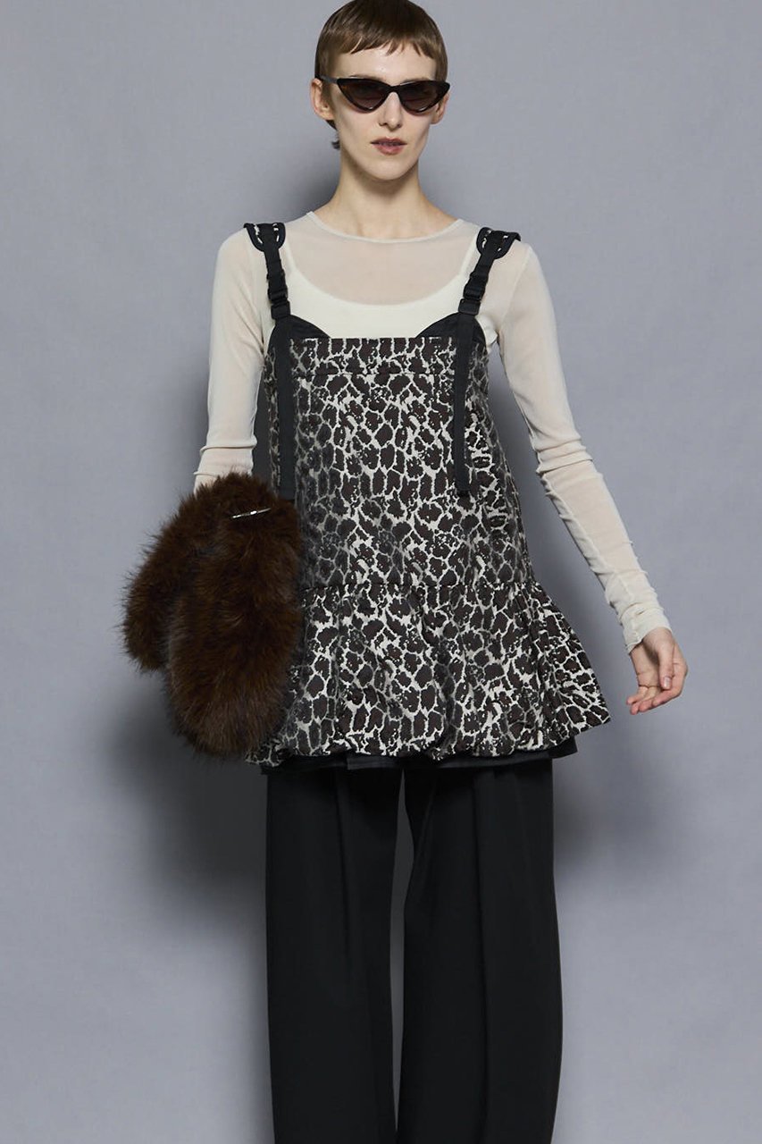 【メゾンスペシャル/MAISON SPECIAL】のJacquard Balloon Tunic/ジャガードバルーンチュニック 人気、トレンドファッション・服の通販 founy(ファニー) 　ファッション　Fashion　レディースファッション　Fashion for Women　ワンピース　Dresses　チュニック　Tunic Tops & Dresses　ガーリー　Girly, Feminine Style　ジャカード／ジャガード　Jacquard, Woven Pattern　スポーティ　Sporty, Casual Athletic　ダウン　Down, Puffer　チュニック　Tunic, Long Top　ボトム　Bottoms, Lower Wear　ポケット　Pocket, Pocket Detail　レオパード　Leopard, Animal Print　other-2|ID: prp329100004631606 ipo3291000000033328143