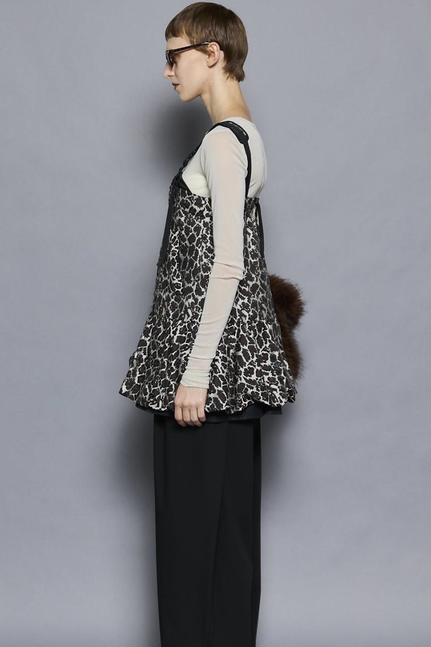 【メゾンスペシャル/MAISON SPECIAL】のJacquard Balloon Tunic/ジャガードバルーンチュニック 人気、トレンドファッション・服の通販 founy(ファニー) 　ファッション　Fashion　レディースファッション　Fashion for Women　ワンピース　Dresses　チュニック　Tunic Tops & Dresses　ガーリー　Girly, Feminine Style　ジャカード／ジャガード　Jacquard, Woven Pattern　スポーティ　Sporty, Casual Athletic　ダウン　Down, Puffer　チュニック　Tunic, Long Top　ボトム　Bottoms, Lower Wear　ポケット　Pocket, Pocket Detail　レオパード　Leopard, Animal Print　other-3|ID: prp329100004631606 ipo3291000000033328146