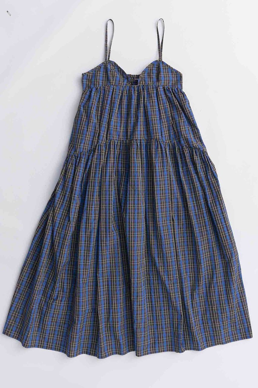 【メゾンスペシャル/MAISON SPECIAL】のPlaid Taffeta Voluminous Dress/チェックタフタボリュームワンピース 人気、トレンドファッション・服の通販 founy(ファニー) 　ファッション　Fashion　レディースファッション　Fashion for Women　ワンピース　Dresses　フォーマル・パーティードレス・結婚式用ドレス　Elegant & Casual Dresses　チュニック　Tunic Tops & Dresses　ギャザー　Gathered, Ruffled　スリーブ　Sleeve, Long Sleeve / Short Sleeve　タフタ　Taffeta, Structured Fabric　チェック　Check, Plaid, Tartan　チュニック　Tunic, Long Top　マキシ　Maxi, Full Length　ロング　Long, Long-Length　other-8|ID: prp329100004631609 ipo3291000000033328189