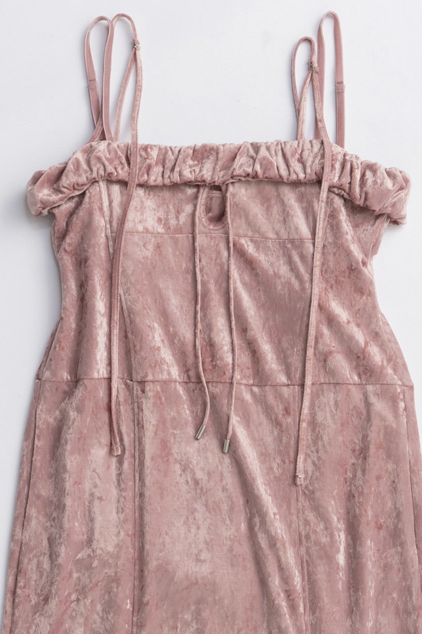【メゾンスペシャル/MAISON SPECIAL】のScrunchie Velour Camisole Dress/シュシュベロアキャミワンピース 人気、トレンドファッション・服の通販 founy(ファニー) 　ファッション　Fashion　レディースファッション　Fashion for Women　ワンピース　Dresses　フォーマル・パーティードレス・結婚式用ドレス　Elegant & Casual Dresses　キャミソールワンピース　Camisole Dresses　チュニック　Tunic Tops & Dresses　シュシュ&ヘアアクセ/ヘアアレンジ　Scrunchies & Hair Accessories　2025年　2025　2025-2026秋冬・A/W　Autumn/Winter 2025–26 AW25–26　おすすめ　Recommended / Our Picks　なめらか　Smooth, Silky Texture　キャミワンピース　Cami Dress, Slip Dress　クラッシュ　Distressed, Crashed Style　チュニック　Tunic, Long Top　フィット　Fit, Slim Fit　フリル　Frill, Ruffle　ベロア　Velour, Soft Velvet　ラップ　Wrap, Wrap Design　ロング　Long, Long-Length　A/W・秋冬　Autumn/Winter　other-2|ID: prp329100004631612 ipo3291000000033328228
