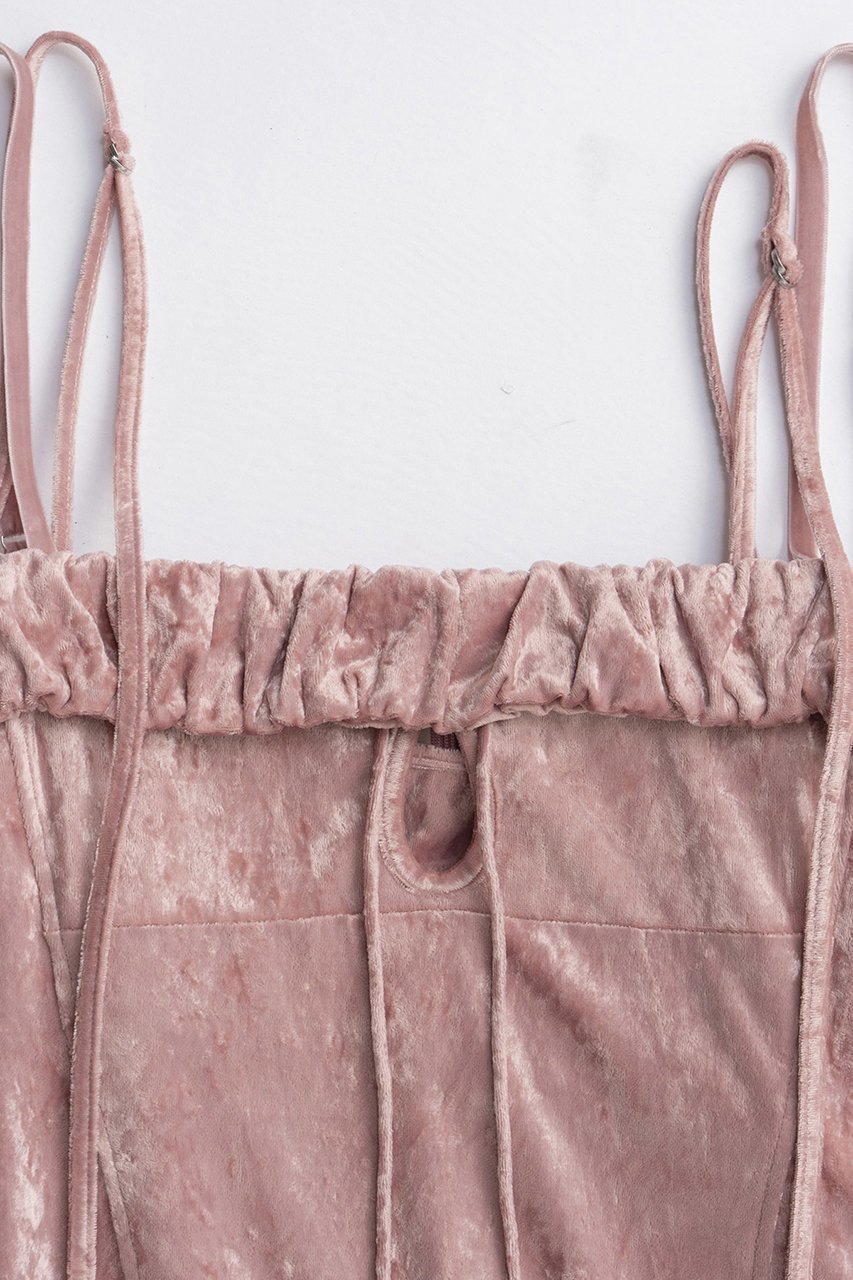【メゾンスペシャル/MAISON SPECIAL】のScrunchie Velour Camisole Dress/シュシュベロアキャミワンピース 人気、トレンドファッション・服の通販 founy(ファニー) 　ファッション　Fashion　レディースファッション　Fashion for Women　ワンピース　Dresses　フォーマル・パーティードレス・結婚式用ドレス　Elegant & Casual Dresses　キャミソールワンピース　Camisole Dresses　チュニック　Tunic Tops & Dresses　シュシュ&ヘアアクセ/ヘアアレンジ　Scrunchies & Hair Accessories　2025年　2025　2025-2026秋冬・A/W　Autumn/Winter 2025–26 AW25–26　おすすめ　Recommended / Our Picks　なめらか　Smooth, Silky Texture　キャミワンピース　Cami Dress, Slip Dress　クラッシュ　Distressed, Crashed Style　チュニック　Tunic, Long Top　フィット　Fit, Slim Fit　フリル　Frill, Ruffle　ベロア　Velour, Soft Velvet　ラップ　Wrap, Wrap Design　ロング　Long, Long-Length　A/W・秋冬　Autumn/Winter　other-3|ID: prp329100004631612 ipo3291000000033328230