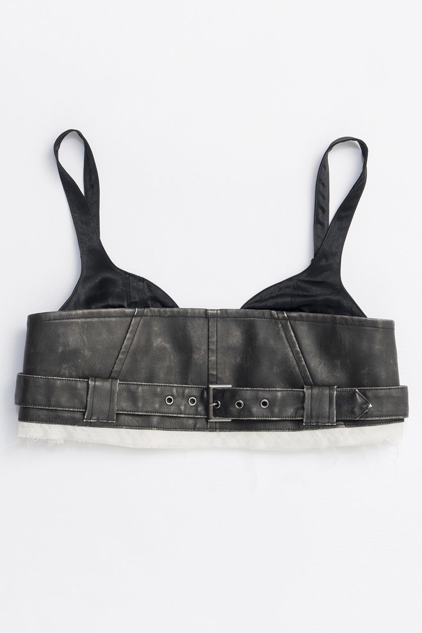 【メゾンスペシャル/MAISON SPECIAL】のBelted Vegan Leather Bustier/ベルテッドヴィーガンレザービスチェ 人気、トレンドファッション・服の通販 founy(ファニー) 　ファッション　Fashion　レディースファッション　Fashion for Women　トップス・カットソー　Cut & Sew Tops　キャミソール&ノースリーブ　Camisoles & Sleeveless Tops　シャツ・ブラウス・オフィスカジュアル　Elegant Blouses & Button-Ups　ビスチェ　Bustiers & Corset Tops / Layered Bustier Style　ヴィンテージ　Vintage Style　カットオフ　Cut-Off Design　シンプル　Simple, Minimal　トレンド　Trend, Trending Now　ノースリーブ　Sleeveless, No-Sleeve　ビスチェ　Bustier, Corset Top　フィット　Fit, Slim Fit　フェイクレザー　Faux Leather, PU Leather　フェミニン　Feminine, Girly　A/W・秋冬　Autumn/Winter　2025年　2025　2025-2026秋冬・A/W　Autumn/Winter 2025–26 AW25–26　 other-1|ID: prp329100004631617 ipo3291000000033328287