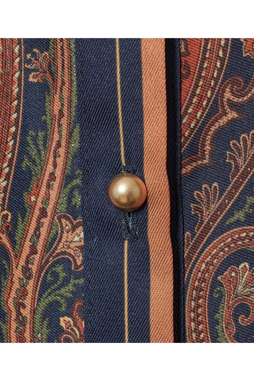 【アルアバイル/allureville】のOFFICINAペイズリープリントブラウス 人気、トレンドファッション・服の通販 founy(ファニー) 　ファッション　Fashion　レディースファッション　Fashion for Women　トップス・カットソー　Cut & Sew Tops　シャツ・ブラウス・オフィスカジュアル　Elegant Blouses & Button-Ups　スリーブ　Sleeve, Long Sleeve / Short Sleeve　デニム　Denim, Jeans Material　ロング　Long, Long-Length　other-6|ID: prp329100004631624 ipo3291000000035376945