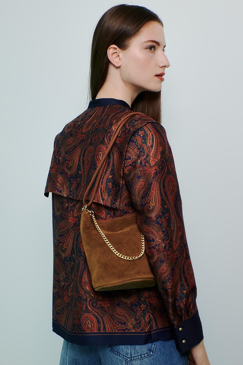 【アルアバイル/allureville】のOFFICINAペイズリープリントブラウス 人気、トレンドファッション・服の通販 founy(ファニー) 　ファッション　Fashion　レディースファッション　Fashion for Women　トップス・カットソー　Cut & Sew Tops　シャツ・ブラウス・オフィスカジュアル　Elegant Blouses & Button-Ups　スリーブ　Sleeve, Long Sleeve / Short Sleeve　デニム　Denim, Jeans Material　ロング　Long, Long-Length　other-8|ID: prp329100004631624 ipo3291000000035376950