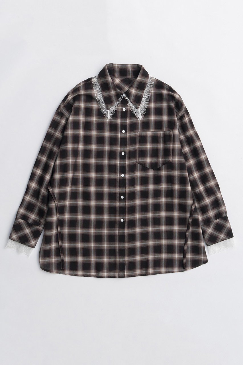 【メゾンスペシャル/MAISON SPECIAL】の2way Attachment Lace Shirt/2WAYアタッチメントレースシャツ インテリア・キッズ・メンズ・レディースファッション・服の通販 founy(ファニー) 　ファッション　Fashion　レディースファッション　Fashion for Women　トップス・カットソー　Cut & Sew Tops　シャツ・ブラウス・オフィスカジュアル　Elegant Blouses & Button-Ups　2025年　2025　2025-2026秋冬・A/W　Autumn/Winter 2025–26 AW25–26　なめらか　Smooth, Silky Texture　カフス　Cuff Design　スリーブ　Sleeve, Long Sleeve / Short Sleeve　ラップ　Wrap, Wrap Design　レース　Lace, Lace Fabric　ロング　Long, Long-Length　A/W・秋冬　Autumn/Winter　BRN(ブラウン)|ID: prp329100004631625 ipo3291000000033328405