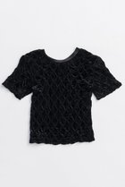 【メゾンスペシャル/MAISON SPECIAL】のVelor Shirring Tops/ベロアシャーリングトップス 人気、トレンドファッション・服の通販 founy(ファニー) ファッション Fashion レディースファッション Fashion for Women トップス・カットソー Cut & Sew Tops シャツ・ブラウス・オフィスカジュアル Elegant Blouses & Button-Ups ベロアトップス Velour Tops / Velvet-Look Items コンパクト Compact, Small Size シャーリング Shirring, Ruched ショート Short, Short Length ストレッチ Stretch, Stretchy Fabric スリーブ Sleeve, Long Sleeve / Short Sleeve ハーフ Half, Half-Length バランス Balance, Style Balance フィット Fit, Slim Fit ベロア Velour, Soft Velvet エレガント 上品 Elegant 秋 Autumn thumbnail BLK(ブラック)|ID: prp329100004631630 ipo3291000000033328476