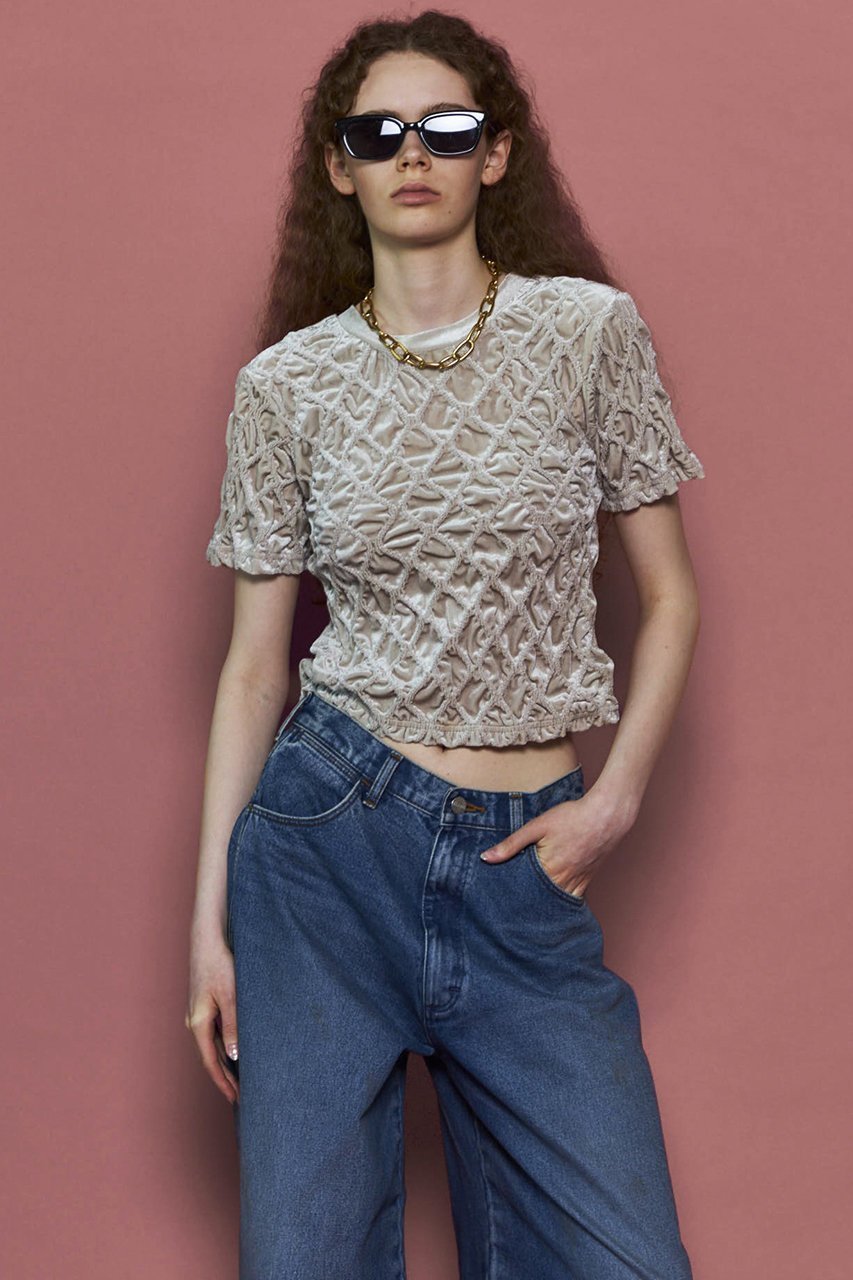 【メゾンスペシャル/MAISON SPECIAL】のVelor Shirring Tops/ベロアシャーリングトップス 人気、トレンドファッション・服の通販 founy(ファニー) ファッション Fashion レディースファッション Fashion for Women トップス・カットソー Cut & Sew Tops シャツ・ブラウス・オフィスカジュアル Elegant Blouses & Button-Ups ベロアトップス Velour Tops / Velvet-Look Items コンパクト Compact, Small Size シャーリング Shirring, Ruched ショート Short, Short Length ストレッチ Stretch, Stretchy Fabric スリーブ Sleeve, Long Sleeve / Short Sleeve ハーフ Half, Half-Length バランス Balance, Style Balance フィット Fit, Slim Fit ベロア Velour, Soft Velvet エレガント 上品 Elegant 秋 Autumn other-7|ID: prp329100004631630 ipo3291000000033328487