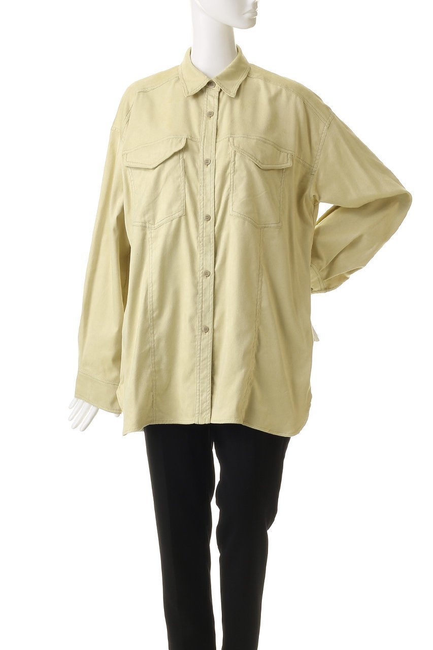 【メゾンスペシャル/MAISON SPECIAL】のBicolor Stitched Suede Shirt/バイカラーステッチスエードシャツ 人気、トレンドファッション・服の通販 founy(ファニー) ファッション Fashion レディースファッション Fashion for Women トップス・カットソー Cut & Sew Tops シャツ・ブラウス・オフィスカジュアル Elegant Blouses & Button-Ups なめらか Smooth, Silky Texture ショルダー Shoulder, Shoulder Strap シンプル Simple, Minimal スリーブ Sleeve, Long Sleeve / Short Sleeve ドロップ Drop Shoulder, Dropped Style フォルム Silhouette, Form ベーシック Basic, Essential リアル Real, Realistic リラックス Relax, Relaxed Fit ロング Long, Long-Length エレガント 上品 Elegant other-2|ID: prp329100004631631 ipo3291000000035966036