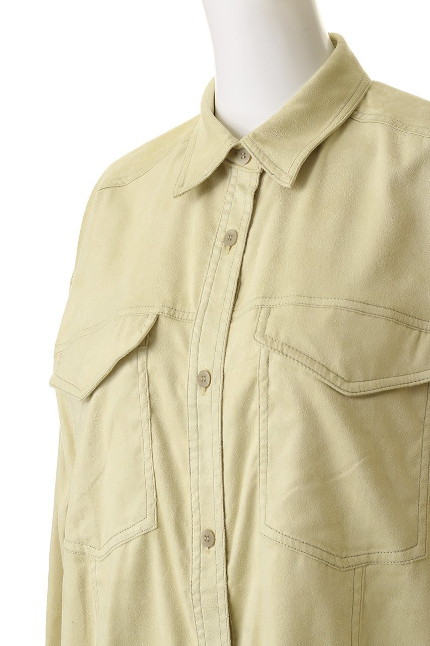 【メゾンスペシャル/MAISON SPECIAL】のBicolor Stitched Suede Shirt/バイカラーステッチスエードシャツ 人気、トレンドファッション・服の通販 founy(ファニー) ファッション Fashion レディースファッション Fashion for Women トップス・カットソー Cut & Sew Tops シャツ・ブラウス・オフィスカジュアル Elegant Blouses & Button-Ups なめらか Smooth, Silky Texture ショルダー Shoulder, Shoulder Strap シンプル Simple, Minimal スリーブ Sleeve, Long Sleeve / Short Sleeve ドロップ Drop Shoulder, Dropped Style フォルム Silhouette, Form ベーシック Basic, Essential リアル Real, Realistic リラックス Relax, Relaxed Fit ロング Long, Long-Length エレガント 上品 Elegant other-5|ID: prp329100004631631 ipo3291000000035966039