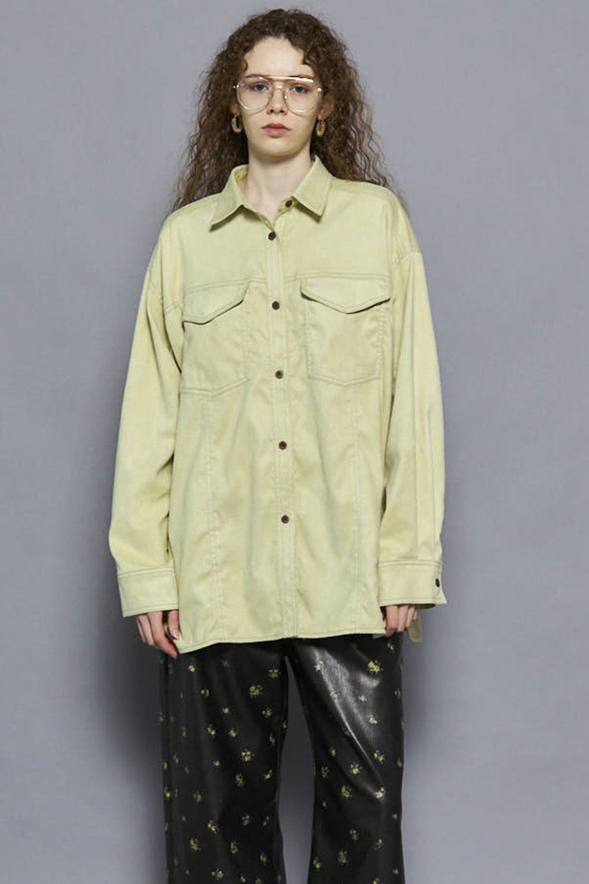 【メゾンスペシャル/MAISON SPECIAL】のBicolor Stitched Suede Shirt/バイカラーステッチスエードシャツ 人気、トレンドファッション・服の通販 founy(ファニー) ファッション Fashion レディースファッション Fashion for Women トップス・カットソー Cut & Sew Tops シャツ・ブラウス・オフィスカジュアル Elegant Blouses & Button-Ups なめらか Smooth, Silky Texture ショルダー Shoulder, Shoulder Strap シンプル Simple, Minimal スリーブ Sleeve, Long Sleeve / Short Sleeve ドロップ Drop Shoulder, Dropped Style フォルム Silhouette, Form ベーシック Basic, Essential リアル Real, Realistic リラックス Relax, Relaxed Fit ロング Long, Long-Length エレガント 上品 Elegant other-6|ID: prp329100004631631 ipo3291000000035966041