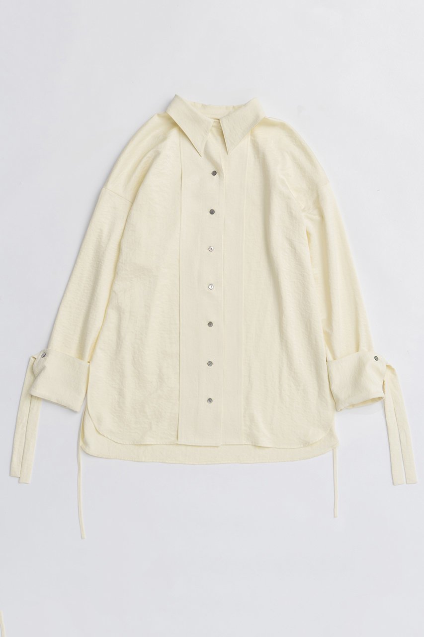 【メゾンスペシャル/MAISON SPECIAL】の2way Satin Oversized Shirt/2WAYサテンオーバーシャツ インテリア・キッズ・メンズ・レディースファッション・服の通販 founy(ファニー) 　ファッション　Fashion　レディースファッション　Fashion for Women　トップス・カットソー　Cut & Sew Tops　シャツ・ブラウス・オフィスカジュアル　Elegant Blouses & Button-Ups　2025年　2025　2025-2026秋冬・A/W　Autumn/Winter 2025–26 AW25–26　なめらか　Smooth, Silky Texture　カフス　Cuff Design　サテン　Satin, Glossy Fabric　シンプル　Simple, Minimal　スリット　Slit, Slit Detail　スリーブ　Sleeve, Long Sleeve / Short Sleeve　ピーチ　Peach, Soft Touch　リボン　Ribbon, Bow　ロング　Long, Long-Length　エレガント 上品　Elegant　A/W・秋冬　Autumn/Winter　L.YEL(ライトイエロー)|ID: prp329100004631632 ipo3291000000033328511