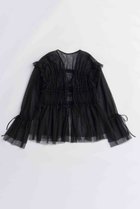 【メゾンスペシャル/MAISON SPECIAL】の2way Ruffle Gathers Tulle Tops/2WAYフリルギャザーチュールトップス BLK(ブラック)|ID: prp329100004631634 ipo3291000000033328540