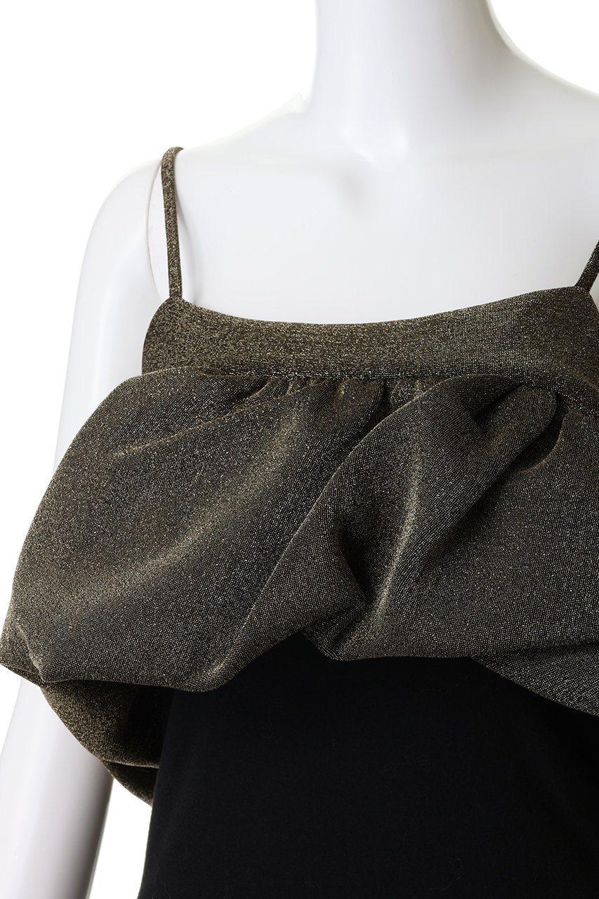 【メゾンスペシャル/MAISON SPECIAL】のGlitter Volume Balloon Bustier/グリッターボリュームバルーンビスチェ 人気、トレンドファッション・服の通販 founy(ファニー) 　ファッション　Fashion　レディースファッション　Fashion for Women　トップス・カットソー　Cut & Sew Tops　キャミソール&ノースリーブ　Camisoles & Sleeveless Tops　シャツ・ブラウス・オフィスカジュアル　Elegant Blouses & Button-Ups　ビスチェ　Bustiers & Corset Tops / Layered Bustier Style　カットソー　Cut and Sewn Top　ジャケット　Jacket, Outerwear　スウェット / スエット　Sweatshirt, Sweatwear　ノースリーブ　Sleeveless, No-Sleeve　ビスチェ　Bustier, Corset Top　ボンディング　Bonding, Bonded Fabric　リボン　Ribbon, Bow　再入荷　Restock / Back in Stock　other-5|ID: prp329100004631635 ipo3291000000035052118