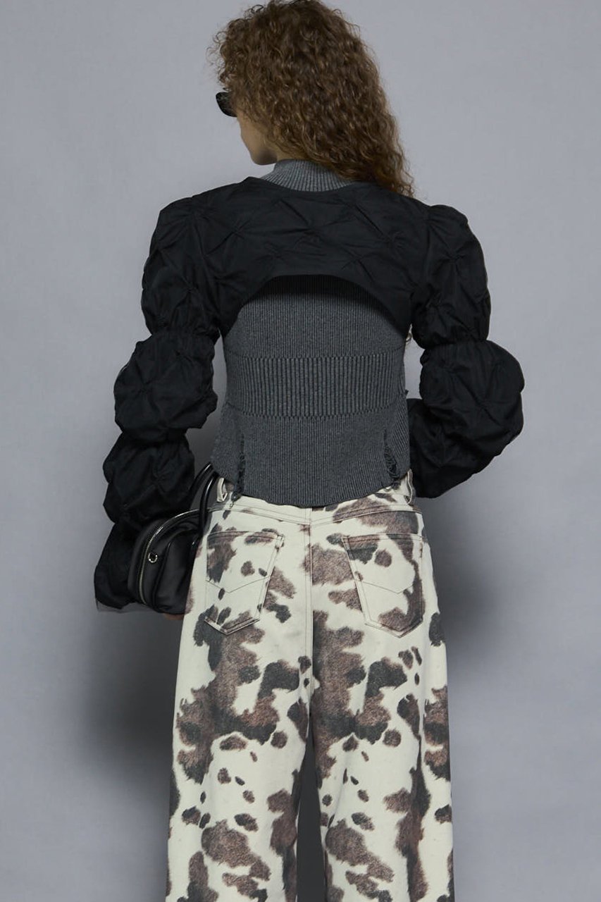 【メゾンスペシャル/MAISON SPECIAL】のTulle Layered Shirring Bolero/チュールレイヤードシャーリングボレロ 人気、トレンドファッション・服の通販 founy(ファニー) 　ファッション　Fashion　レディースファッション　Fashion for Women　アウター　Coat / Outerwear Collection　ボレロ・ショート丈ジャケット / ドレス羽織りに　Boleros & Short Jackets　トップス・カットソー　Cut & Sew Tops　シャツ・ブラウス・オフィスカジュアル　Elegant Blouses & Button-Ups　2025年　2025　2025-2026秋冬・A/W　Autumn/Winter 2025–26 AW25–26　オレンジ　Orange　コンパクト　Compact, Small Size　スリーブ　Sleeve, Long Sleeve / Short Sleeve　タフタ　Taffeta, Structured Fabric　チェック　Check, Plaid, Tartan　チュール　Tulip, Tulip Motif　ボレロ　Bolero, Short Cardigan　ロング　Long, Long-Length　無地　Plain, Solid Color　A/W・秋冬　Autumn/Winter　other-4|ID: prp329100004631637 ipo3291000000033328585