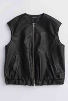 【メゾンスペシャル/MAISON SPECIAL】のVegan Leather Vest/ヴィーガンレザーベスト 人気、トレンドファッション・服の通販 founy(ファニー) ファッション Fashion レディースファッション Fashion for Women アウター Coat / Outerwear Collection レディースジャケット・軽アウター Jackets インナー Innerwear ギャザー Gathered, Ruffled 軽量 Lightweight, Ultra Light ジップ Zip, Zipper ジャケット Jacket, Outerwear バランス Balance, Style Balance フロント Front, Front Design ベスト Vest, Waistcoat 羽織 Haori, Light Jacket メタリック Metallic, Shiny Finish モダン Modern, Contemporary リアル Real, Realistic A/W・秋冬 Autumn/Winter 2025年 2025 2025-2026秋冬・A/W Autumn/Winter 2025–26 AW25–26 thumbnail BLK(ブラック)|ID: prp329100004631641 ipo3291000000033328635