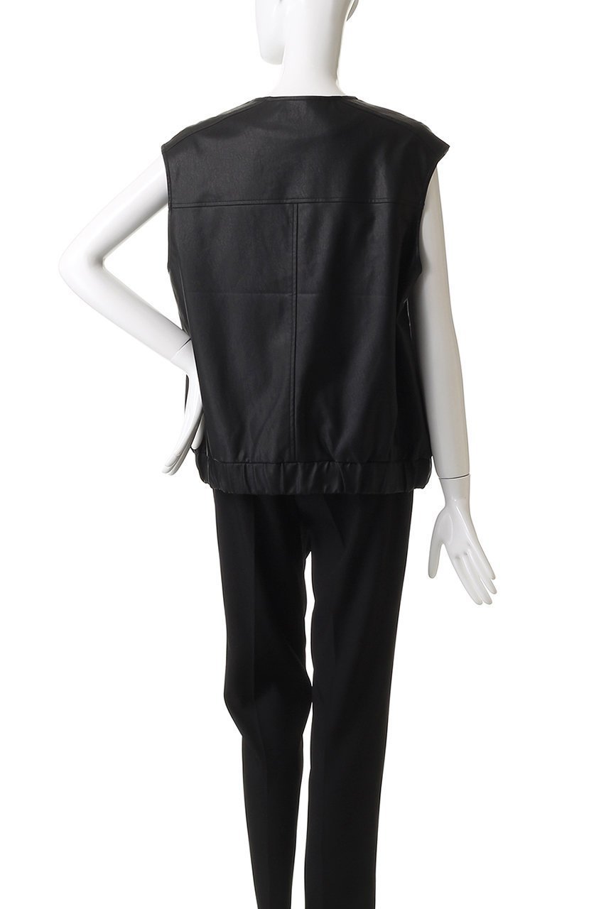 【メゾンスペシャル/MAISON SPECIAL】のfaux Leather Vest/フェイクレザーベスト 人気、トレンドファッション・服の通販 founy(ファニー) 　ファッション　Fashion　レディースファッション　Fashion for Women　アウター　Coat / Outerwear Collection　レディースジャケット・軽アウター　Jackets　インナー　Innerwear　ギャザー　Gathered, Ruffled　ジップ　Zip, Zipper　ジャケット　Jacket, Outerwear　バランス　Balance, Style Balance　フェイクレザー　Faux Leather, PU Leather　フロント　Front, Front Design　ベスト　Vest, Waistcoat　メタリック　Metallic, Shiny Finish　モダン　Modern, Contemporary　リアル　Real, Realistic　羽織　Haori, Light Jacket　軽量　Lightweight, Ultra Light　other-4|ID: prp329100004631641 ipo3291000000035884150