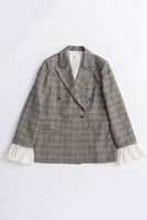 【メゾンスペシャル/MAISON SPECIAL】のRuffle Sleeves Jacket/フリルスリーブジャケット 人気、トレンドファッション・服の通販 founy(ファニー) ファッション Fashion レディースファッション Fashion for Women アウター Coat / Outerwear Collection レディースジャケット・軽アウター Jackets ジャケット Jacket, Outerwear ストライプ Stripe, Striped Pattern スラックス Slacks, Dress Pants スリーブ Sleeve, Long Sleeve / Short Sleeve セットアップ Set-Up, Coordinated Outfit ダウン Down, Puffer チェック Check, Plaid, Tartan チェーン Chain, Chain Strap フリル Frill, Ruffle フレア Flare, Flared フロント Front, Front Design ベーシック Basic, Essential ミックス Mix, Mixed Style A/W・秋冬 Autumn/Winter おすすめ Recommended / Our Picks エレガント 上品 Elegant 2025年 2025 2025-2026秋冬・A/W Autumn/Winter 2025–26 AW25–26 |ID:prp329100004631642