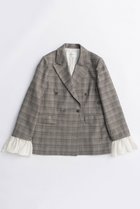 【メゾンスペシャル/MAISON SPECIAL】のRuffle Sleeves Jacket/フリルスリーブジャケット 人気、トレンドファッション・服の通販 founy(ファニー) ファッション Fashion レディースファッション Fashion for Women アウター Coat / Outerwear Collection レディースジャケット・軽アウター Jackets ジャケット Jacket, Outerwear ストライプ Stripe, Striped Pattern スラックス Slacks, Dress Pants スリーブ Sleeve, Long Sleeve / Short Sleeve セットアップ Set-Up, Coordinated Outfit ダウン Down, Puffer チェック Check, Plaid, Tartan チェーン Chain, Chain Strap フリル Frill, Ruffle フレア Flare, Flared フロント Front, Front Design ベーシック Basic, Essential ミックス Mix, Mixed Style A/W・秋冬 Autumn/Winter おすすめ Recommended / Our Picks エレガント 上品 Elegant 2025年 2025 2025-2026秋冬・A/W Autumn/Winter 2025–26 AW25–26 thumbnail BGE(ベージュ)|ID: prp329100004631642 ipo3291000000033328651