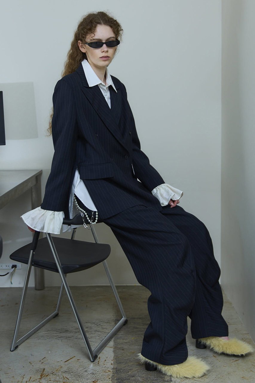 【メゾンスペシャル/MAISON SPECIAL】のRuffle Sleeves Jacket/フリルスリーブジャケット 人気、トレンドファッション・服の通販 founy(ファニー) 　ファッション　Fashion　レディースファッション　Fashion for Women　アウター　Coat / Outerwear Collection　レディースジャケット・軽アウター　Jackets　ジャケット　Jacket, Outerwear　ストライプ　Stripe, Striped Pattern　スラックス　Slacks, Dress Pants　スリーブ　Sleeve, Long Sleeve / Short Sleeve　セットアップ　Set-Up, Coordinated Outfit　ダウン　Down, Puffer　チェック　Check, Plaid, Tartan　チェーン　Chain, Chain Strap　フリル　Frill, Ruffle　フレア　Flare, Flared　フロント　Front, Front Design　ベーシック　Basic, Essential　ミックス　Mix, Mixed Style　A/W・秋冬　Autumn/Winter　おすすめ　Recommended / Our Picks　エレガント 上品　Elegant　2025年　2025　2025-2026秋冬・A/W　Autumn/Winter 2025–26 AW25–26　other-4|ID: prp329100004631642 ipo3291000000033328659