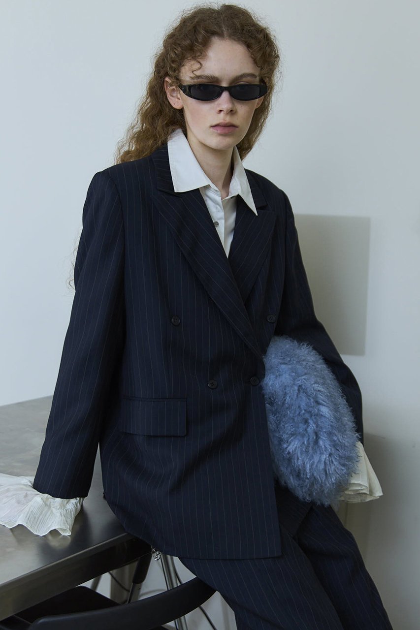【メゾンスペシャル/MAISON SPECIAL】のRuffle Sleeves Jacket/フリルスリーブジャケット 人気、トレンドファッション・服の通販 founy(ファニー) 　ファッション　Fashion　レディースファッション　Fashion for Women　アウター　Coat / Outerwear Collection　レディースジャケット・軽アウター　Jackets　ジャケット　Jacket, Outerwear　ストライプ　Stripe, Striped Pattern　スラックス　Slacks, Dress Pants　スリーブ　Sleeve, Long Sleeve / Short Sleeve　セットアップ　Set-Up, Coordinated Outfit　ダウン　Down, Puffer　チェック　Check, Plaid, Tartan　チェーン　Chain, Chain Strap　フリル　Frill, Ruffle　フレア　Flare, Flared　フロント　Front, Front Design　ベーシック　Basic, Essential　ミックス　Mix, Mixed Style　A/W・秋冬　Autumn/Winter　おすすめ　Recommended / Our Picks　エレガント 上品　Elegant　2025年　2025　2025-2026秋冬・A/W　Autumn/Winter 2025–26 AW25–26　other-5|ID: prp329100004631642 ipo3291000000033328661
