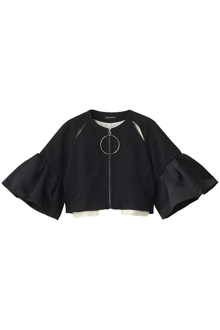 【メゾンスペシャル/MAISON SPECIAL】のDome Sleeve Zip Jacket/ドームスリーブジップジャケット インテリア・キッズ・メンズ・レディースファッション・服の通販 founy(ファニー) https://founy.com/ ファッション Fashion レディースファッション Fashion for Women アウター Coat / Outerwear Collection レディースジャケット・軽アウター Jackets 2025年 2025 2025-2026秋冬・A/W Autumn/Winter 2025–26 AW25–26 おすすめ Recommended / Our Picks インナー Innerwear オケージョン Occasion Wear カーディガン Cardigan, Knitwear コンシャス Conscious, Bodycon コンパクト Compact, Small Size サテン Satin, Glossy Fabric ジップ Zip, Zipper ジャケット Jacket, Outerwear ダブル Double, Double-Breasted A/W・秋冬 Autumn/Winter 羽織 Haori, Light Jacket |ID: prp329100004631643 ipo3291000000033328662