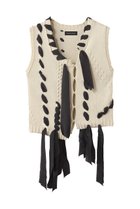【メゾンスペシャル/MAISON SPECIAL】のRibbon Stitch Knit Vest/リボンステッチニットベスト WHT(ホワイト)|ID: prp329100004631650 ipo3291000000035797916