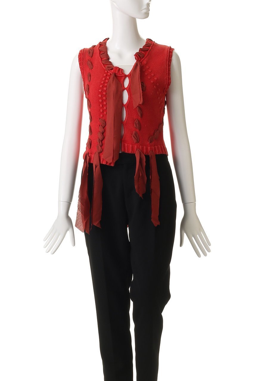 【メゾンスペシャル/MAISON SPECIAL】のRibbon Stitch Knit Vest/リボンステッチニットベスト 人気、トレンドファッション・服の通販 founy(ファニー) 　ファッション　Fashion　レディースファッション　Fashion for Women　トップス・カットソー　Cut & Sew Tops　ニット　Knit Tops & Sweaters　ベスト&ジレ / 重ね着スタイル　Vests & Gilets　カジュアルプルオーバー・ニットトップス　Pullovers & Knit Tops / Casual Pullovers　秋　Autumn　シンプル　Simple, Minimal　ベスト　Vest, Waistcoat　リボン　Ribbon, Bow　ロング　Long, Long-Length　おすすめ　Recommended / Our Picks　夏　Summer　other-2|ID: prp329100004631650 ipo3291000000035797917