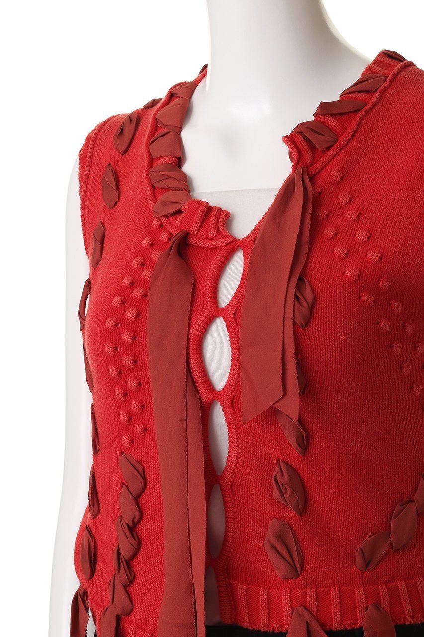 【メゾンスペシャル/MAISON SPECIAL】のRibbon Stitch Knit Vest/リボンステッチニットベスト 人気、トレンドファッション・服の通販 founy(ファニー) 　ファッション　Fashion　レディースファッション　Fashion for Women　トップス・カットソー　Cut & Sew Tops　ニット　Knit Tops & Sweaters　ベスト&ジレ / 重ね着スタイル　Vests & Gilets　カジュアルプルオーバー・ニットトップス　Pullovers & Knit Tops / Casual Pullovers　秋　Autumn　シンプル　Simple, Minimal　ベスト　Vest, Waistcoat　リボン　Ribbon, Bow　ロング　Long, Long-Length　おすすめ　Recommended / Our Picks　夏　Summer　other-5|ID: prp329100004631650 ipo3291000000035797925