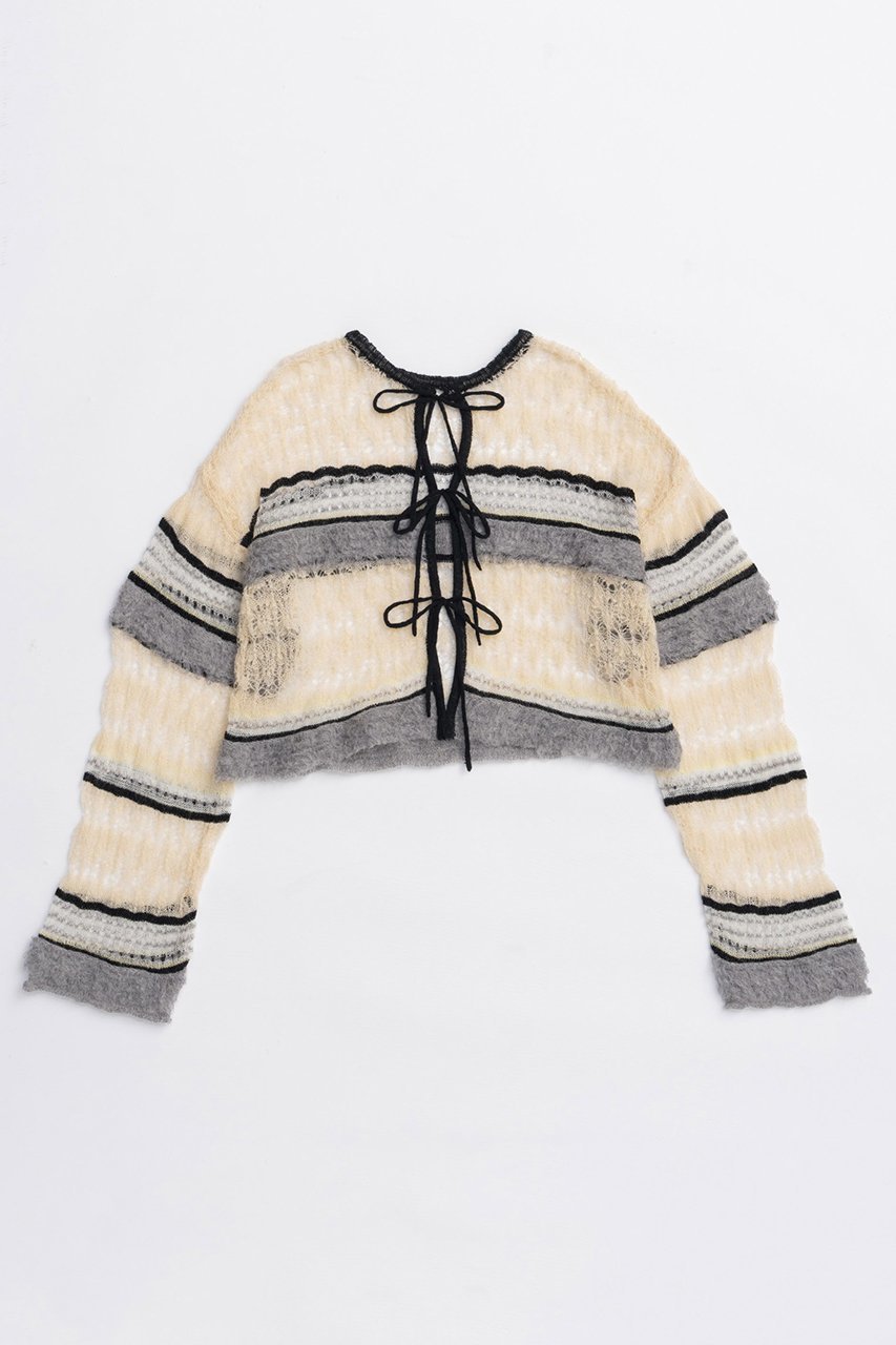【メゾンスペシャル/MAISON SPECIAL】の2way Ribbon Cardigan/2WAYリボンカーディガン インテリア・キッズ・メンズ・レディースファッション・服の通販 founy(ファニー) 　ファッション　Fashion　レディースファッション　Fashion for Women　トップス・カットソー　Cut & Sew Tops　ニット　Knit Tops & Sweaters　カーディガン・羽織り　Layered Style Cardigans　2025年　2025　2025-2026秋冬・A/W　Autumn/Winter 2025–26 AW25–26　おすすめ　Recommended / Our Picks　カラフル　Colorful Design　カーディガン　Cardigan, Knitwear　ショート　Short, Short Length　タンク　Tank Top, Sleeveless Top　タートルネック　Turtleneck, High Neck　バランス　Balance, Style Balance　リボン　Ribbon, Bow　冬　Winter / This Winter　秋　Autumn　A/W・秋冬　Autumn/Winter　IVR(アイボリー)|ID: prp329100004631651 ipo3291000000033328768
