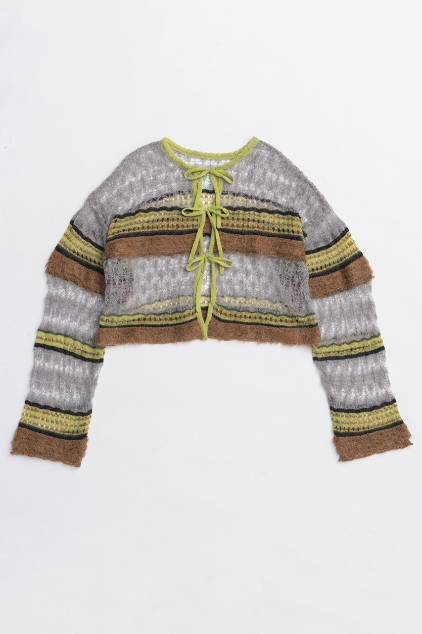【メゾンスペシャル/MAISON SPECIAL】の2way Ribbon Cardigan/2WAYリボンカーディガン インテリア・キッズ・メンズ・レディースファッション・服の通販 founy(ファニー) 　ファッション　Fashion　レディースファッション　Fashion for Women　トップス・カットソー　Cut & Sew Tops　ニット　Knit Tops & Sweaters　カーディガン・羽織り　Layered Style Cardigans　2025年　2025　2025-2026秋冬・A/W　Autumn/Winter 2025–26 AW25–26　おすすめ　Recommended / Our Picks　カラフル　Colorful Design　カーディガン　Cardigan, Knitwear　ショート　Short, Short Length　タンク　Tank Top, Sleeveless Top　タートルネック　Turtleneck, High Neck　バランス　Balance, Style Balance　リボン　Ribbon, Bow　冬　Winter / This Winter　秋　Autumn　A/W・秋冬　Autumn/Winter　KHK(カーキ)|ID: prp329100004631651 ipo3291000000033328770