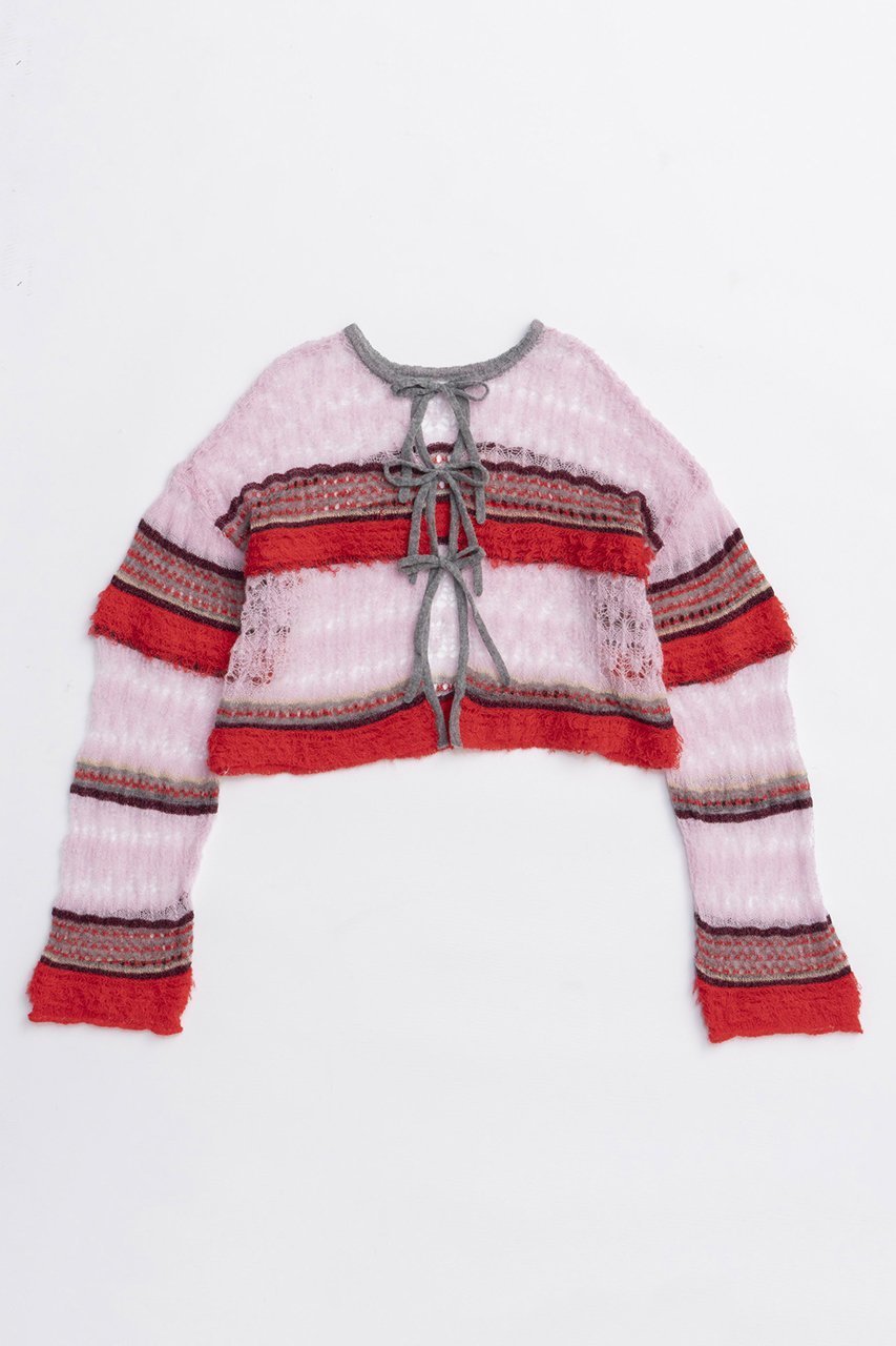 【メゾンスペシャル/MAISON SPECIAL】の2way Ribbon Cardigan/2WAYリボンカーディガン インテリア・キッズ・メンズ・レディースファッション・服の通販 founy(ファニー) 　ファッション　Fashion　レディースファッション　Fashion for Women　トップス・カットソー　Cut & Sew Tops　ニット　Knit Tops & Sweaters　カーディガン・羽織り　Layered Style Cardigans　2025年　2025　2025-2026秋冬・A/W　Autumn/Winter 2025–26 AW25–26　おすすめ　Recommended / Our Picks　カラフル　Colorful Design　カーディガン　Cardigan, Knitwear　ショート　Short, Short Length　タンク　Tank Top, Sleeveless Top　タートルネック　Turtleneck, High Neck　バランス　Balance, Style Balance　リボン　Ribbon, Bow　冬　Winter / This Winter　秋　Autumn　A/W・秋冬　Autumn/Winter　PNK(ピンク)|ID: prp329100004631651 ipo3291000000033328772