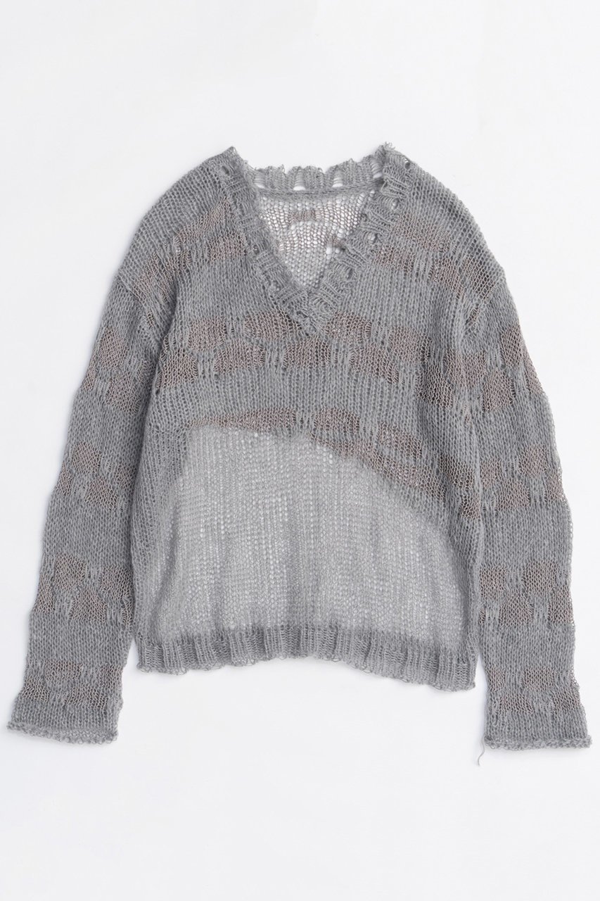 【メゾンスペシャル/MAISON SPECIAL】のV-neck Low Gauge Pullover Knit/Vネックローゲージプルオーバーニット インテリア・キッズ・メンズ・レディースファッション・服の通販 founy(ファニー) 　ファッション　Fashion　レディースファッション　Fashion for Women　トップス・カットソー　Cut & Sew Tops　ニット　Knit Tops & Sweaters　カジュアルプルオーバー・ニットトップス　Pullovers & Knit Tops / Casual Pullovers　Vネックトップス　V-Neck Tops / V-Cut Neckline Shirts　2025年　2025　2025-2026秋冬・A/W　Autumn/Winter 2025–26 AW25–26　おすすめ　Recommended / Our Picks　シアー　Sheer, See-Through　タンク　Tank Top, Sleeveless Top　A/W・秋冬　Autumn/Winter　GRY(グレー)|ID: prp329100004631652 ipo3291000000033328787