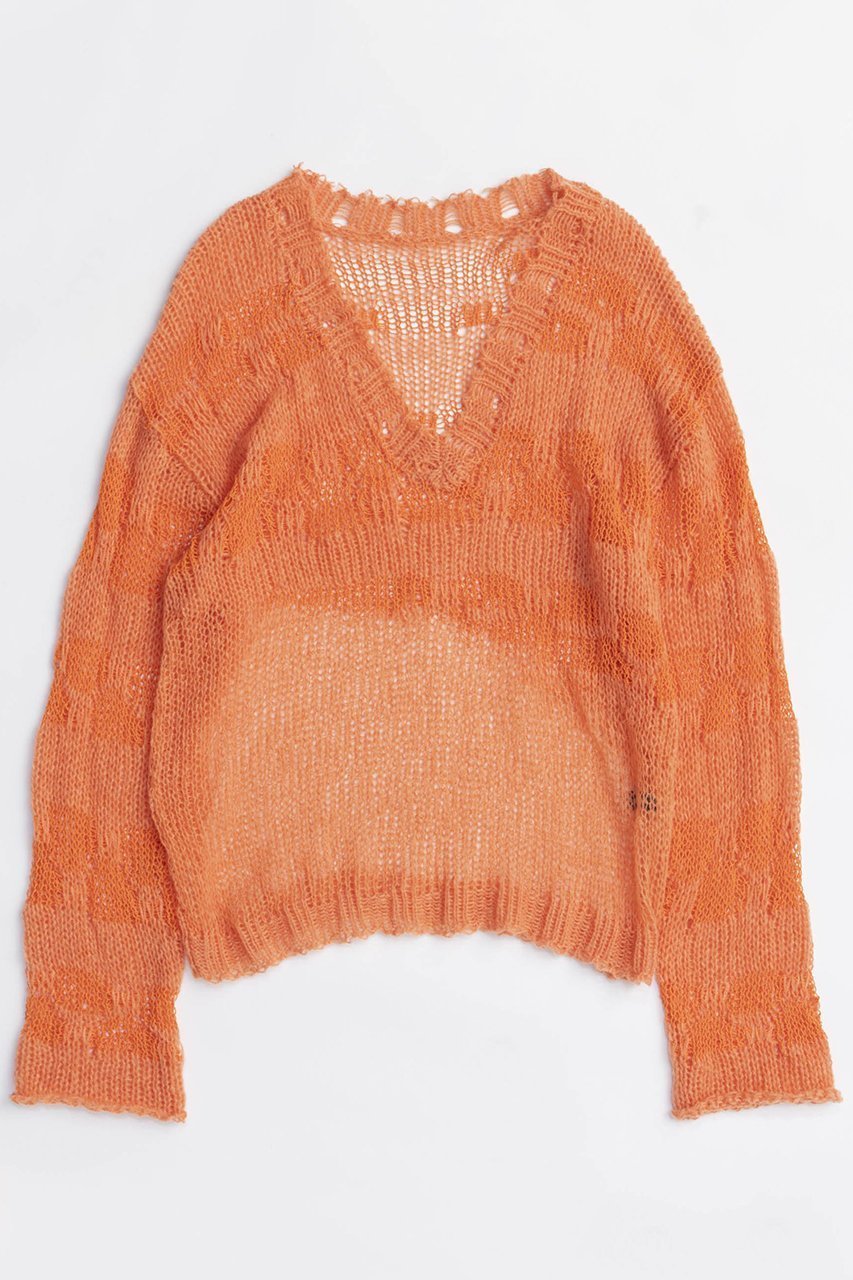 【メゾンスペシャル/MAISON SPECIAL】のV-neck Low Gauge Pullover Knit/Vネックローゲージプルオーバーニット インテリア・キッズ・メンズ・レディースファッション・服の通販 founy(ファニー) 　ファッション　Fashion　レディースファッション　Fashion for Women　トップス・カットソー　Cut & Sew Tops　ニット　Knit Tops & Sweaters　カジュアルプルオーバー・ニットトップス　Pullovers & Knit Tops / Casual Pullovers　Vネックトップス　V-Neck Tops / V-Cut Neckline Shirts　2025年　2025　2025-2026秋冬・A/W　Autumn/Winter 2025–26 AW25–26　おすすめ　Recommended / Our Picks　シアー　Sheer, See-Through　タンク　Tank Top, Sleeveless Top　A/W・秋冬　Autumn/Winter　ORG(オレンジ)|ID: prp329100004631652 ipo3291000000033328791