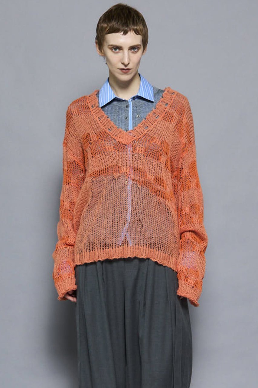【メゾンスペシャル/MAISON SPECIAL】のV-neck Low Gauge Pullover Knit/Vネックローゲージプルオーバーニット 人気、トレンドファッション・服の通販 founy(ファニー) 　ファッション　Fashion　レディースファッション　Fashion for Women　トップス・カットソー　Cut & Sew Tops　ニット　Knit Tops & Sweaters　カジュアルプルオーバー・ニットトップス　Pullovers & Knit Tops / Casual Pullovers　Vネックトップス　V-Neck Tops / V-Cut Neckline Shirts　2025年　2025　2025-2026秋冬・A/W　Autumn/Winter 2025–26 AW25–26　おすすめ　Recommended / Our Picks　シアー　Sheer, See-Through　タンク　Tank Top, Sleeveless Top　A/W・秋冬　Autumn/Winter　other-2|ID: prp329100004631652 ipo3291000000033328793