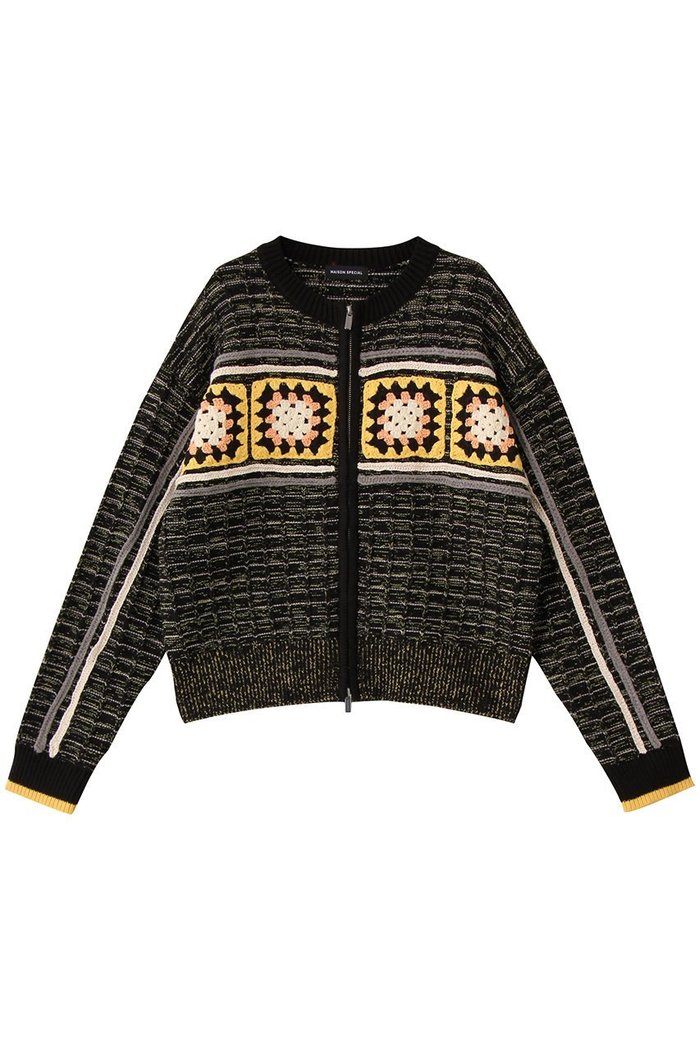 【メゾンスペシャル/MAISON SPECIAL】のCrochet Motif Zip Knit Cardigan/クロシェモチーフジップニットカーデ インテリア・キッズ・メンズ・レディースファッション・服の通販 founy(ファニー) https://founy.com/ ファッション Fashion レディースファッション Fashion for Women トップス・カットソー Cut & Sew Tops ニット Knit Tops & Sweaters カーディガン・羽織り Layered Style Cardigans カーディガン Cardigan, Knitwear クロシェ Crochet, Knitted Lace シンプル Simple, Minimal スラックス Slacks, Dress Pants デニム Denim, Jeans Material トレンド Trend, Trending Now フラワー Flower, Floral フロント Front, Front Design モダン Modern, Contemporary モチーフ Motif, Design Theme リラックス Relax, Relaxed Fit ロング Long, Long-Length |ID: prp329100004631653 ipo3291000000035797938